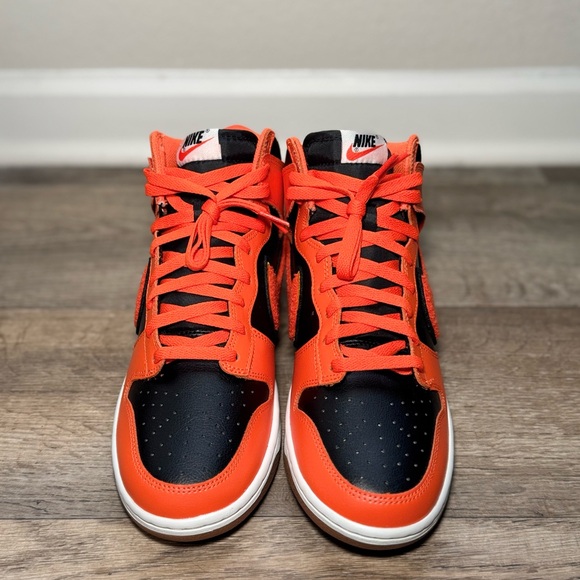 Nike Dunk High "Chenille Swoosh” 'Safety Orange' Size 10 - Picture 5 of 11